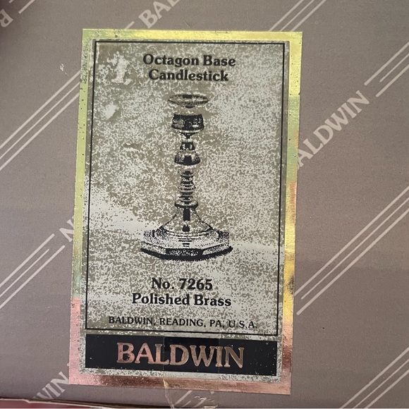 Vintage Baldwin Brass 5” Candlestick with Box - Picture 4 of 4